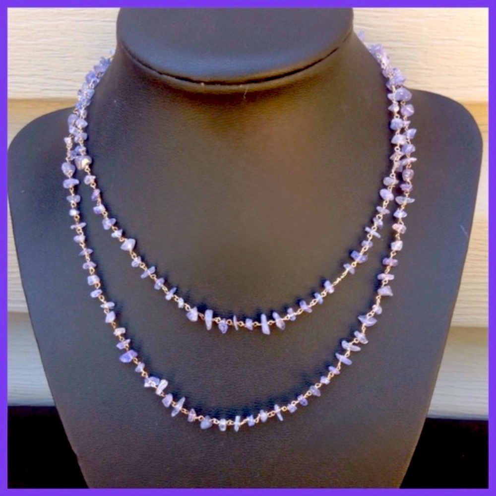Tanzanite Chip Necklace